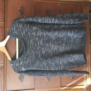 Dex black with silver shot (L) sweater. Tag in photos.